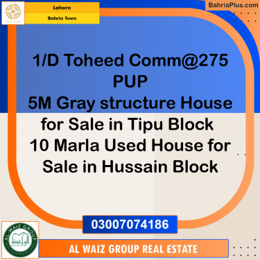 Residential Plot for Sale in Bahria Town, Lahore - (BP-190740)
