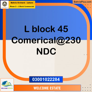 Commercial Plot for Sale in Phase 2 - L Block Commercial -  Bahria Orchard, Lahore - (BP-190760)