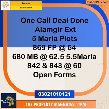 Residential Plot for Sale in Bahria Town, Lahore - (BP-190966)