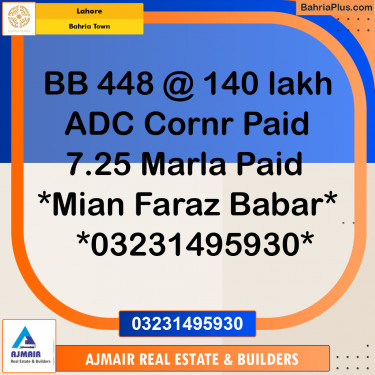 Residential Plot for Sale in Bahria Town, Lahore - (BP-190985)