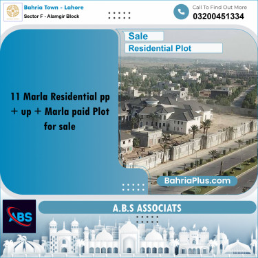 Residential Plot for Sale in Sector F - Alamgir Block -  Bahria Town, Lahore - (BP-191013)