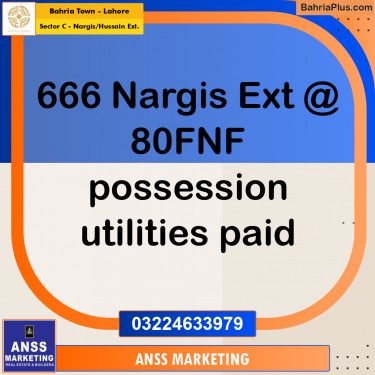 Residential Plot for Sale in Sector C - Nargis/Hussain Ext. -  Bahria Town, Lahore - (BP-191025)