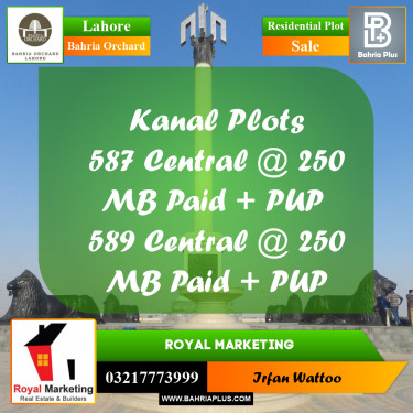 Residential Plot for Sale in Bahria Orchard, Lahore - (BP-191076)