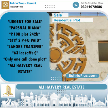 125 Sq. Yards Residential Plot for Sale in Precinct 10-B -  Bahria Town, Karachi - (BP-191206)