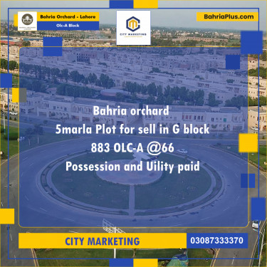 Residential Plot for Sale in OLC-A Block -  Bahria Orchard, Lahore - (BP-191293)
