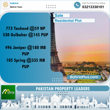 Residential Plot for Sale in Bahria Town, Lahore - (BP-191304)