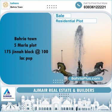 Residential Plot for Sale in Bahria Town, Lahore - (BP-191316)