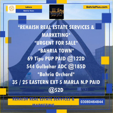 Residential Plot for Sale in Bahria Town, Lahore - (BP-191329)