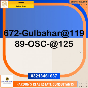 Residential Plot for Sale in Bahria Town, Lahore - (BP-191437)
