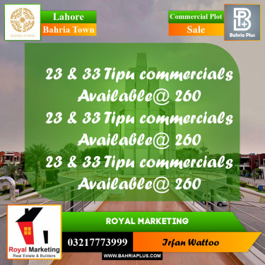 Commercial Plot for Sale in Bahria Town, Lahore - (BP-191488)