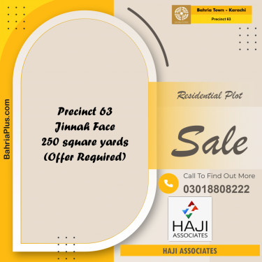 Residential Plot for Sale in Precinct 63 -  Bahria Town, Karachi - (BP-191543)