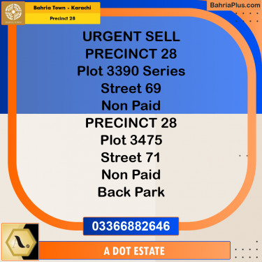 125 Sq. Yards Residential Plot for Sale in Precinct 28 -  Bahria Town, Karachi - (BP-191579)