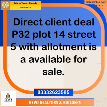 250 Sq. Yards Residential Plot for Sale in Precinct 32 -  Bahria Town, Karachi - (BP-191580)