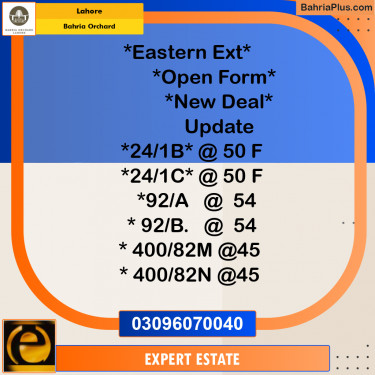 Residential Plot for Sale in Bahria Orchard, Lahore - (BP-191634)