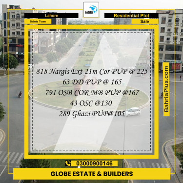Residential Plot for Sale in Bahria Town, Lahore - (BP-191661)