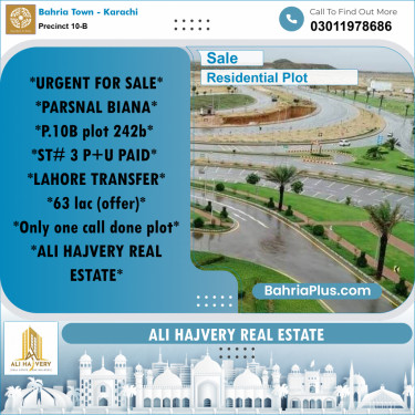 125 Sq. Yards Residential Plot for Sale in Precinct 10-B -  Bahria Town, Karachi - (BP-191668)
