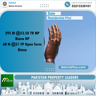 Residential Plot for Sale in Bahria Orchard, Lahore - (BP-191680)