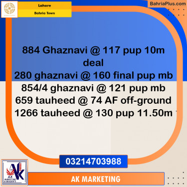 Residential Plot for Sale in Bahria Town, Lahore - (BP-191824)