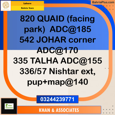 Residential Plot for Sale in Bahria Town, Lahore - (BP-191913)