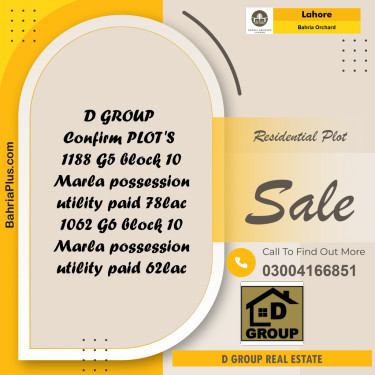 Residential Plot for Sale in Bahria Orchard, Lahore - (BP-191917)