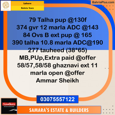 Residential Plot for Sale in Bahria Town, Lahore - (BP-191992)