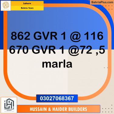Residential Plot for Sale in Bahria Town, Lahore - (BP-192024)