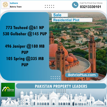 Residential Plot for Sale in Bahria Town, Lahore - (BP-192120)