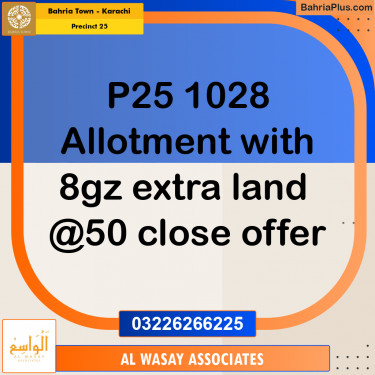 125 Sq. Yards Residential Plot for Sale in Precinct 25 -  Bahria Town, Karachi - (BP-192186)