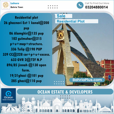 Residential Plot for Sale in Bahria Town, Lahore - (BP-192207)