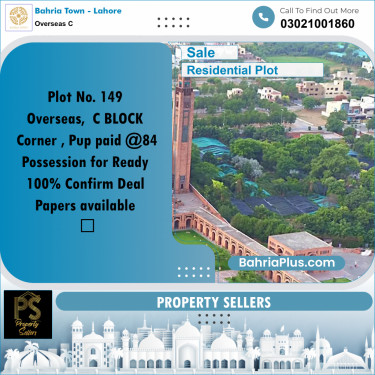 Residential Plot for Sale in Overseas C -  Bahria Town, Lahore - (BP-192220)