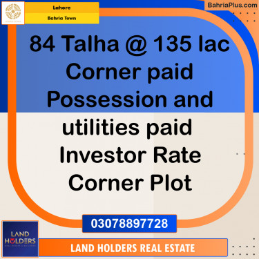 Residential Plot for Sale in Bahria Town, Lahore - (BP-192266)