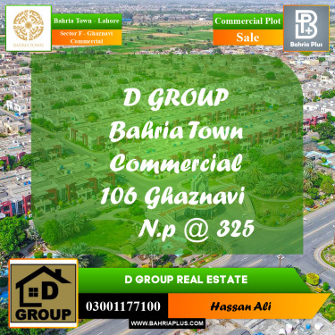 Commercial Plot for Sale in Sector F - Ghaznavi Commercial -  Bahria Town, Lahore - (BP-192410)