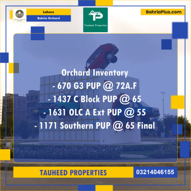 Residential Plot for Sale in Bahria Orchard, Lahore - (BP-192472)