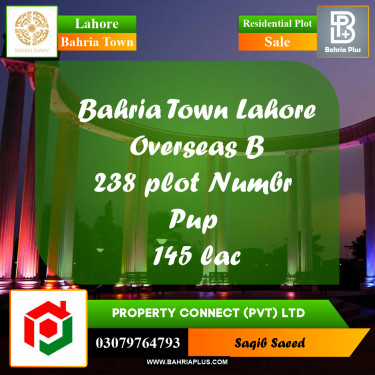 Residential Plot for Sale in Bahria Town, Lahore - (BP-192541)