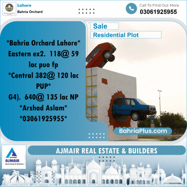 Residential Plot for Sale in Bahria Orchard, Lahore - (BP-192561)