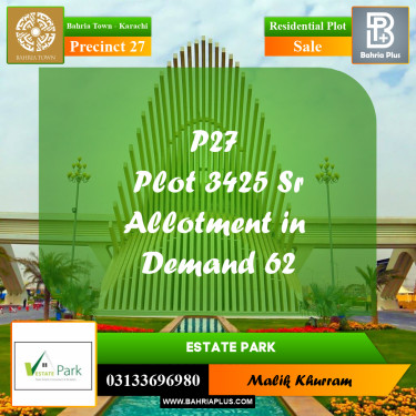 Residential Plot for Sale in Precinct 27 -  Bahria Town, Karachi - (BP-192584)