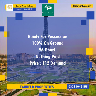 Residential Plot for Sale in Sector F - Ghazi Block -  Bahria Town, Lahore - (BP-192655)