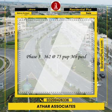 Residential Plot for Sale in Bahria Orchard, Lahore - (BP-192691)