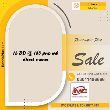 Residential Plot for Sale in Bahria Town, Lahore - (BP-192710)