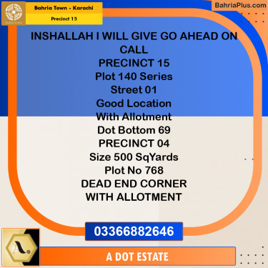 125 Sq. Yards Residential Plot for Sale in Precinct 15 -  Bahria Town, Karachi - (BP-192762)