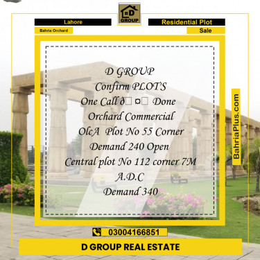 Residential Plot for Sale in Bahria Orchard, Lahore - (BP-192775)