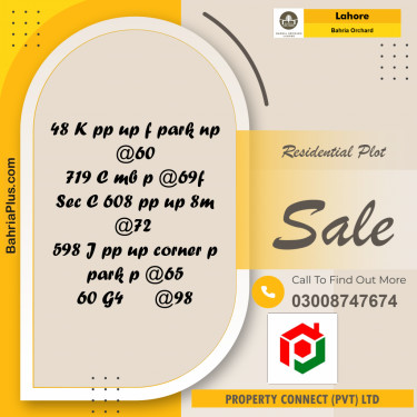 Residential Plot for Sale in Bahria Orchard, Lahore - (BP-192887)