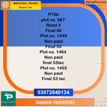 125 Sq. Yards Residential Plot for Sale in Precinct 15-B -  Bahria Town, Karachi - (BP-192900)