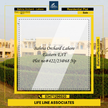 Residential Plot for Sale in Phase 1 - Eastern District Ext. II -  Bahria Orchard, Lahore - (BP-192922)