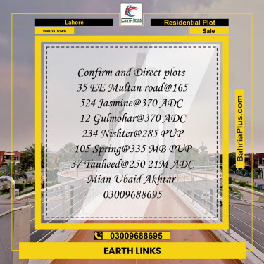 Residential Plot for Sale in Bahria Town, Lahore - (BP-192939)