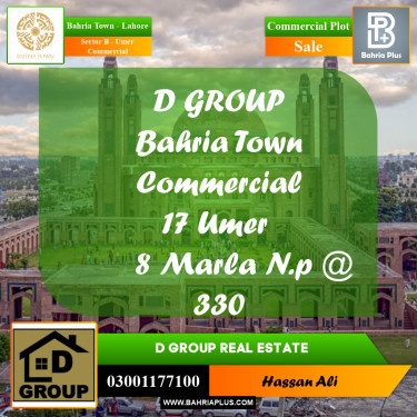Commercial Plot for Sale in Sector B - Umer Commercial -  Bahria Town, Lahore - (BP-192959)