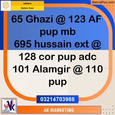 Residential Plot for Sale in Bahria Town, Lahore - (BP-193008)