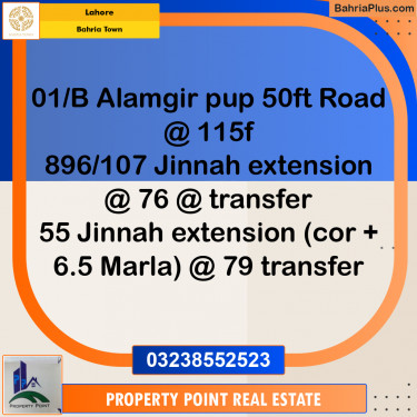Residential Plot for Sale in Bahria Town, Lahore - (BP-193104)
