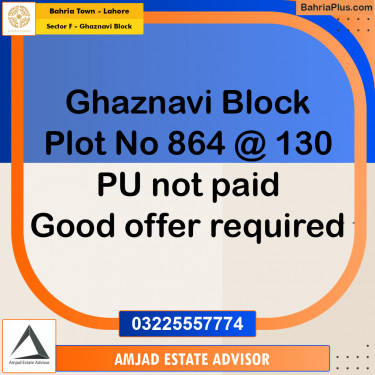 Residential Plot for Sale in Sector F - Ghaznavi Block -  Bahria Town, Lahore - (BP-193141)