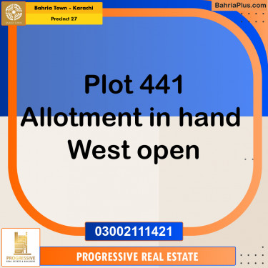 Residential Plot for Sale in Precinct 27 -  Bahria Town, Karachi - (BP-193250)